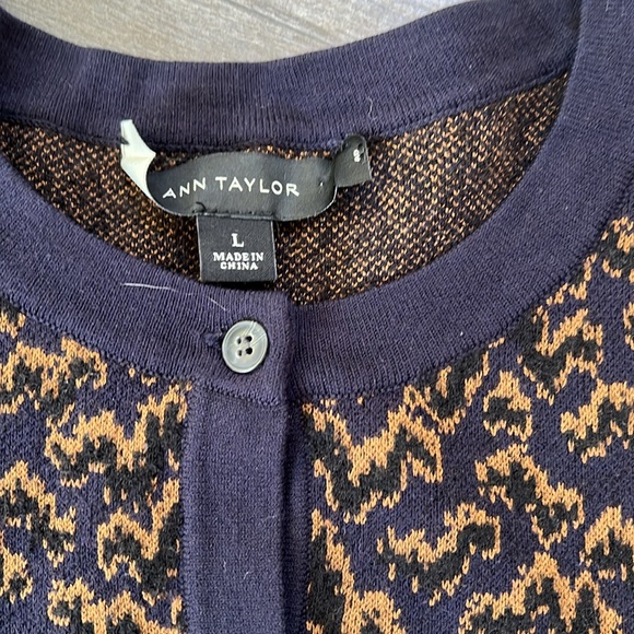 ANN TAYLOR Carding Sz L - Picture 4 of 6